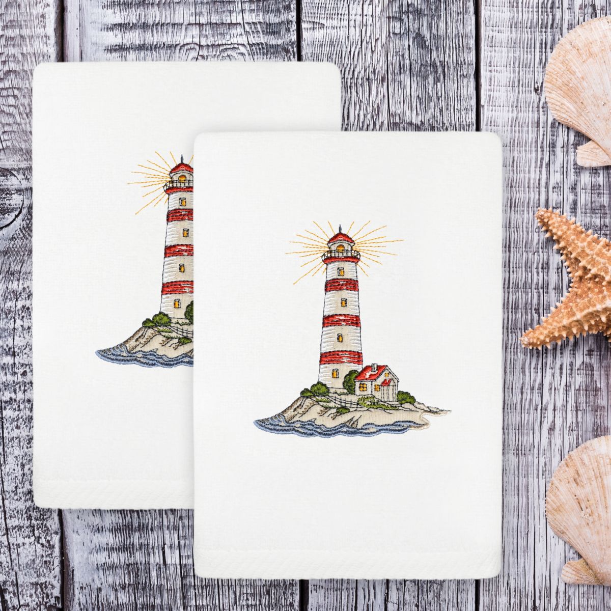 SUMMER LIGHTHOUSE Hand Towels (Set of 2)