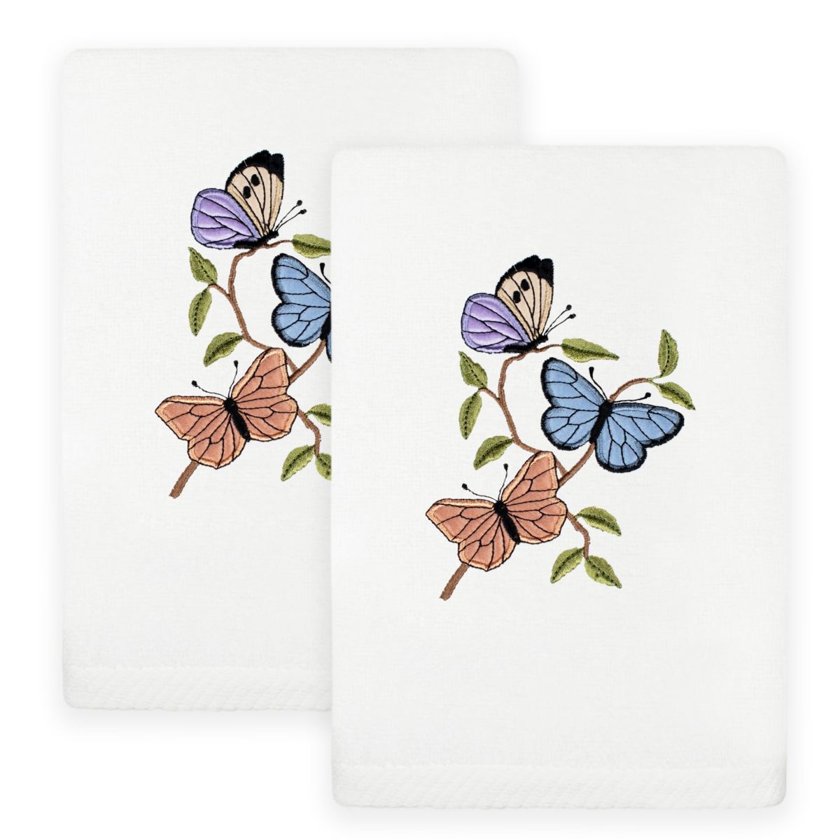SPRING BUTTERFLIES Hand Towels (Set of 2)