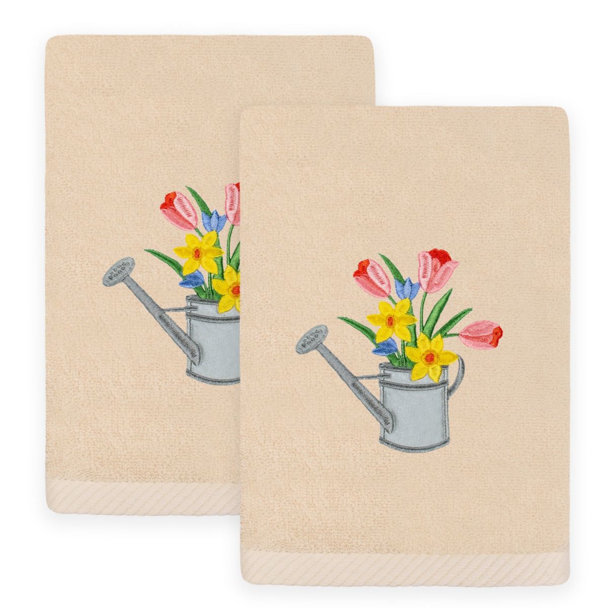 SPRING WATERING CAN Hand Towels (Set of 2)