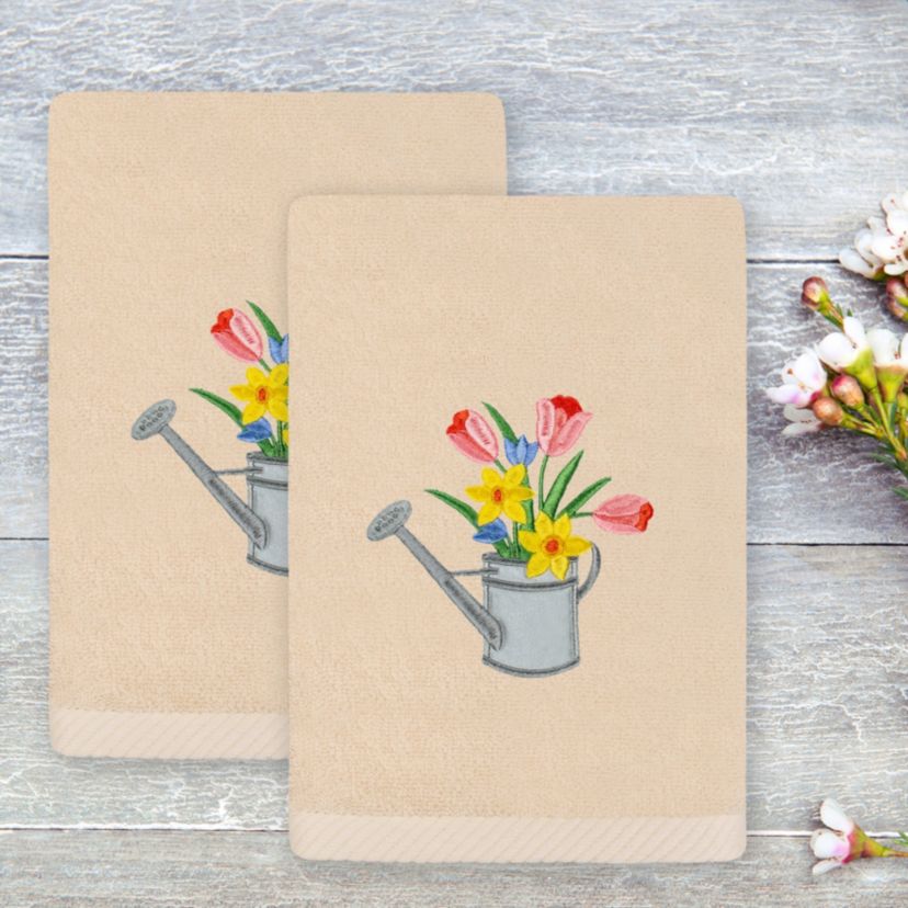 SPRING WATERING CAN Hand Towels (Set of 2)