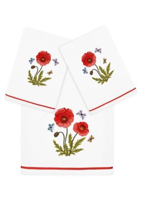 Linum Home Textiles POLLY 3PC Embellished Towel Set