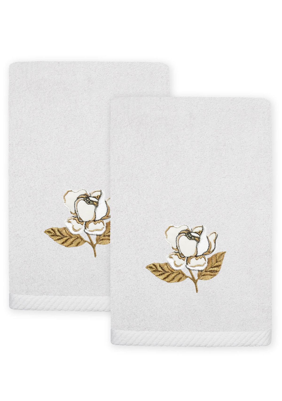 MAGGIE 2PC Embellished Fingertip Towel Set
