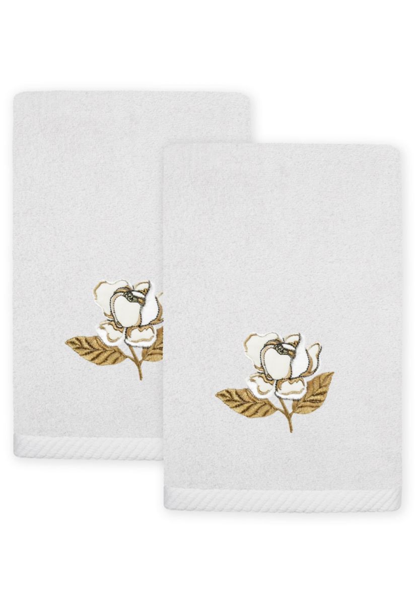 MAGGIE 2PC Embellished Fingertip Towel Set