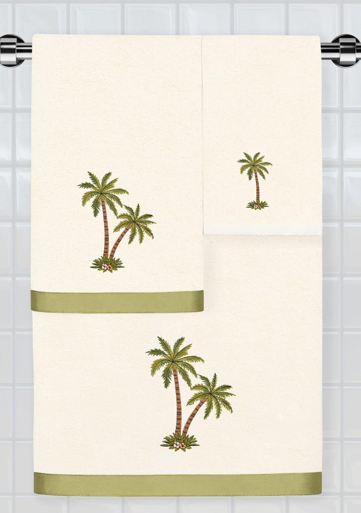 PALMERA 2PC Embellished Hand Towel Set