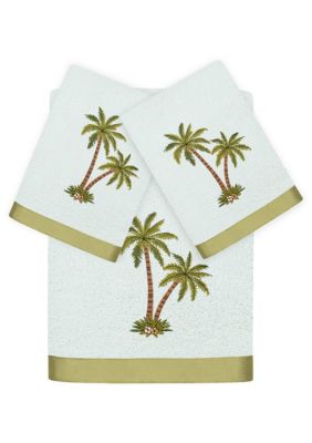 Linum Home Textiles PALMERA 3PC Embellished Towel Set