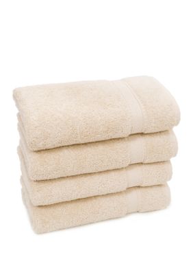 Set of 4 Turkish Cotton Soft Twist Hand Towels