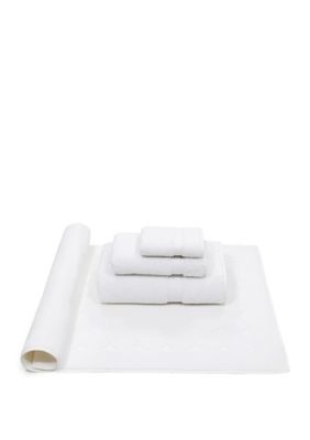 Linum Home Textiles 4 Piece Turkish Cotton Sinemis Terry Towel Set, White