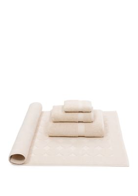 Linum Home Textiles 4 Piece Turkish Cotton Sinemis Terry Towel Set, Beige