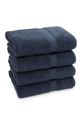 Linum Home Textiles Set of 4 Turkish Cotton Sinemis Terry Bath Towels Set