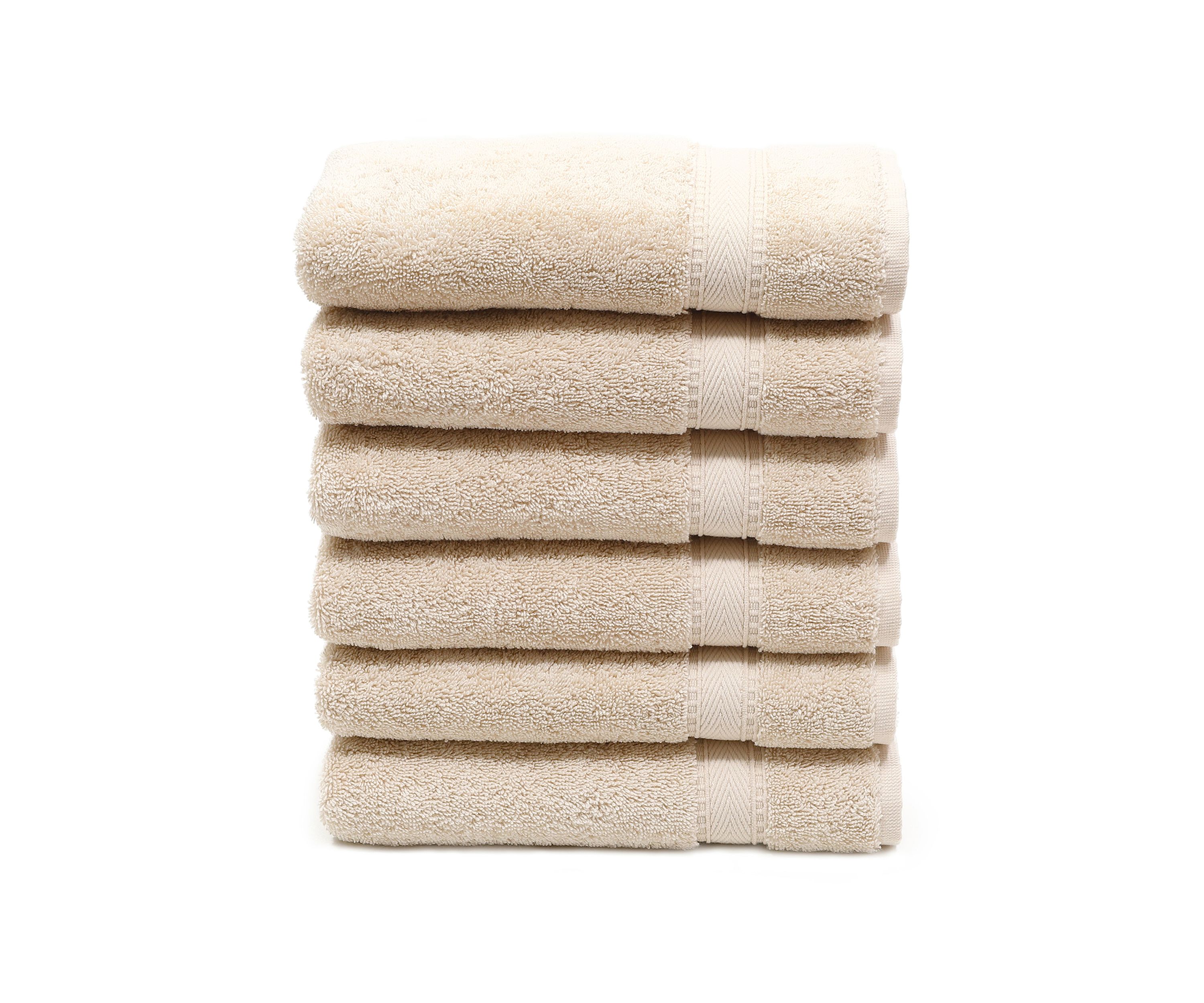 Set of 6 Turkish Cotton Sinemis Terry Hand Towels Set