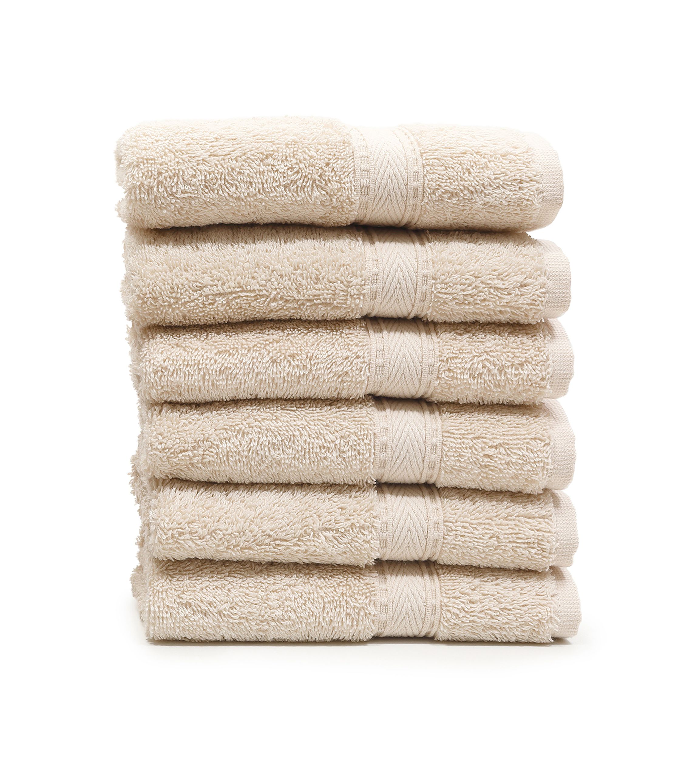Set of 6 Turkish Cotton Sinemis Terry Washcloths Set