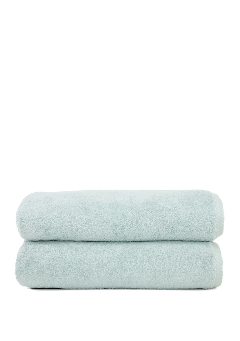 Set of 2 Turkish Cotton Soft Twist Bath Towels 