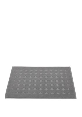 Linum Home Textiles Turkish Cotton Sinemis Circle Design Bath Mat, Grey, Tub Mat