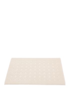 Linum Home Textiles Turkish Cotton Sinemis Circle Design Bath Mat, Beige, Tub Mat