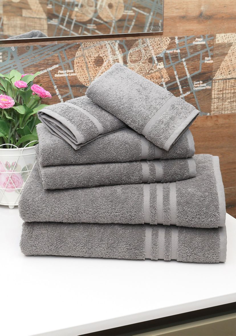 6 Piece Turkish Cotton Denzi Towel Set