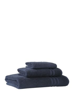 Linum Home Textiles 3 Piece Turkish Cotton Denzi Towel Set, Blue