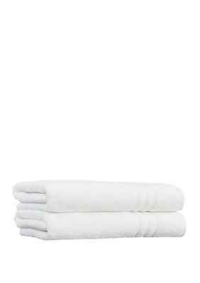 Linum Home Textiles Set of 2 Turkish Cotton Denzi Bath Towels, White