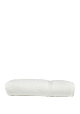 Linum Home Textiles Turkish Cotton Herringbone Bath Towel, White, Bath Sheet