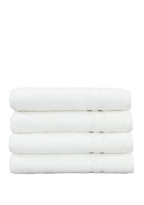 Linum Home Textiles Set of 4 Turkish Cotton Denzi Bath Towels, White