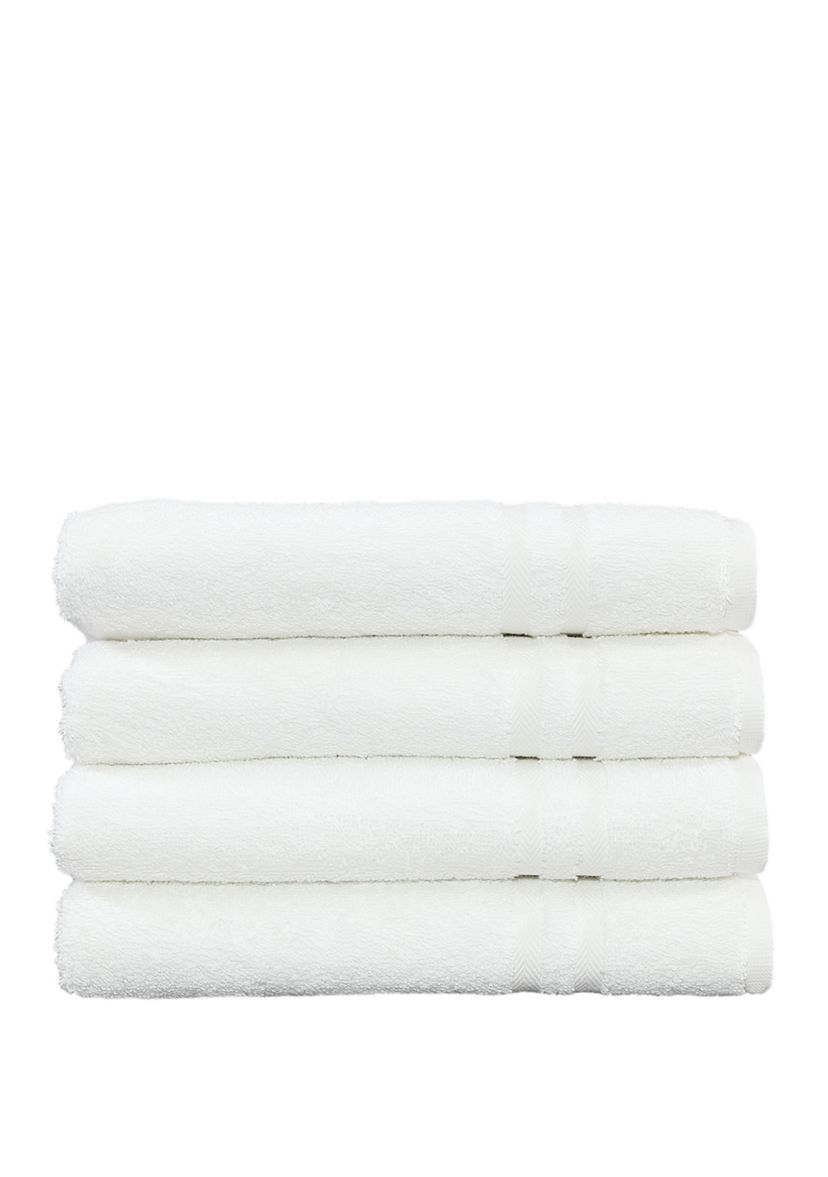 Set of 4 Turkish Cotton Denzi Bath Towels