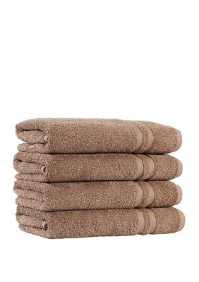 Linum Home Textiles Set of 4 Turkish Cotton Denzi Hand Towels
