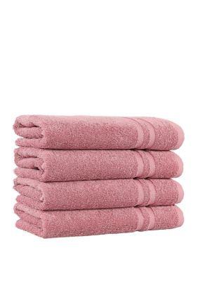 Linum Home Textiles Set of 4 Turkish Cotton Denzi Hand Towels
