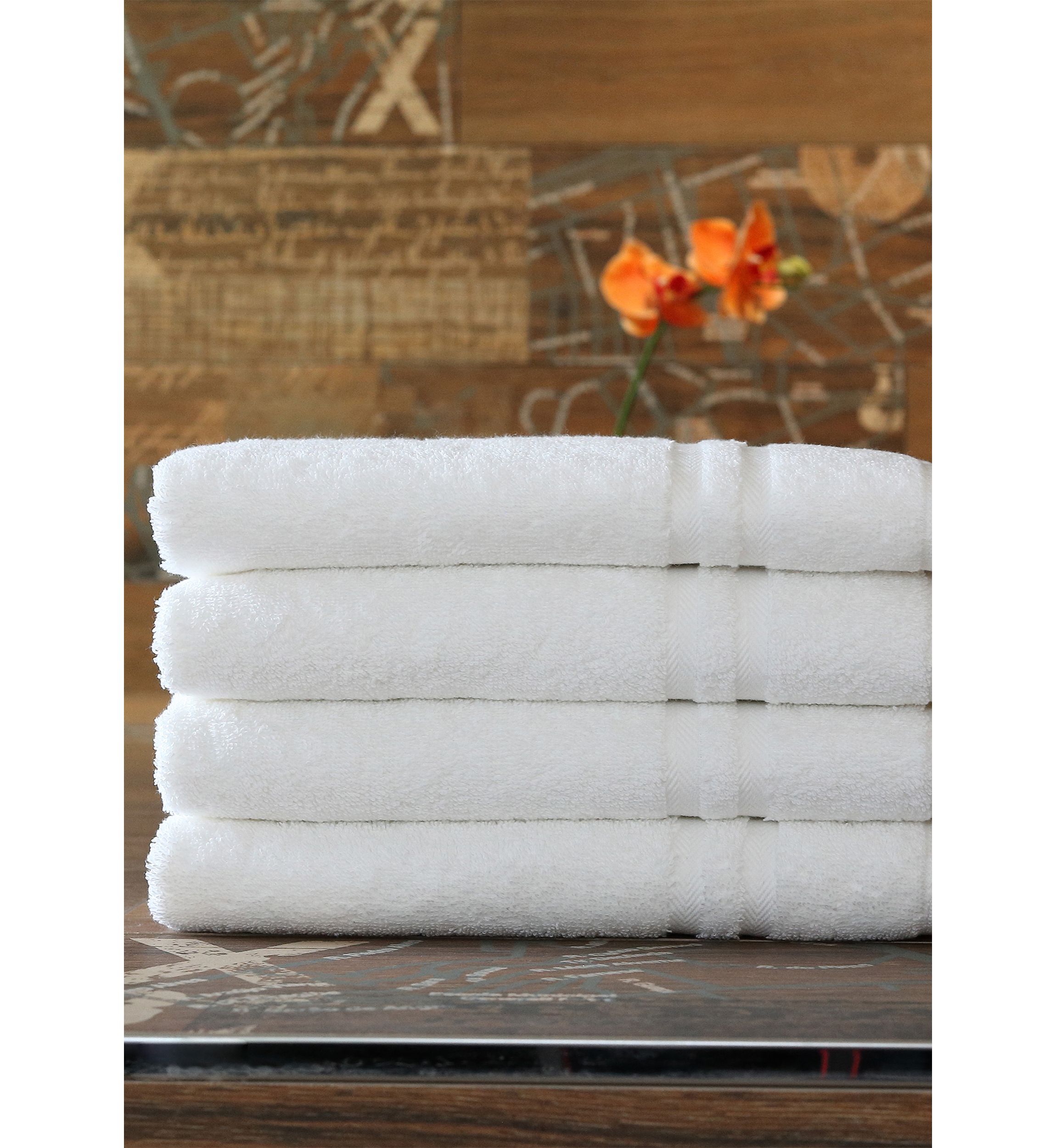 Set of 4 Turkish Cotton Denzi Bath Towels