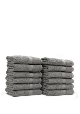 Set of 12 Turkish Cotton Sinemis Terry Washcloths