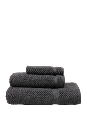 Linum Home Textiles 3 Piece Turkish Cotton Herringbone Towel Set