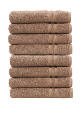 Linum Home Textiles Set of 8 Turkish Cotton Denzi Hand Towels