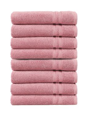 Linum Home Textiles Set of 8 Turkish Cotton Denzi Hand Towels