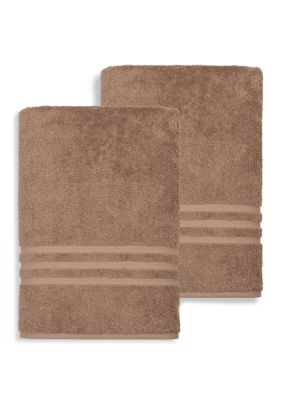 Linum Home Textiles Set of 2 Turkish Cotton Denzi Bath Sheet