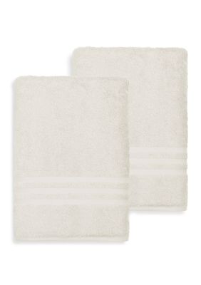 Linum Home Textiles Set of 2 Turkish Cotton Denzi Bath Sheet