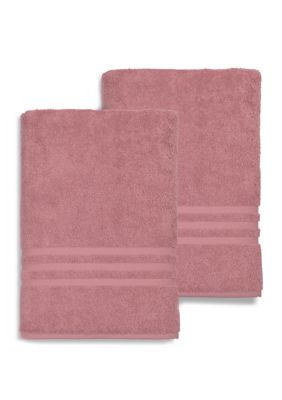 Linum Home Textiles Set of 2 Turkish Cotton Denzi Bath Sheet