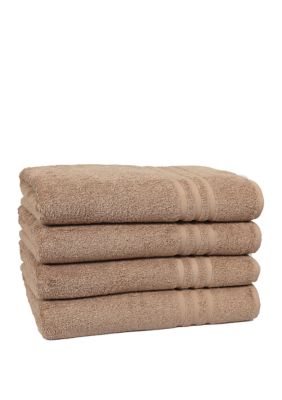 Linum Home Textiles Set of 4 Turkish Cotton Denzi Bath Towels
