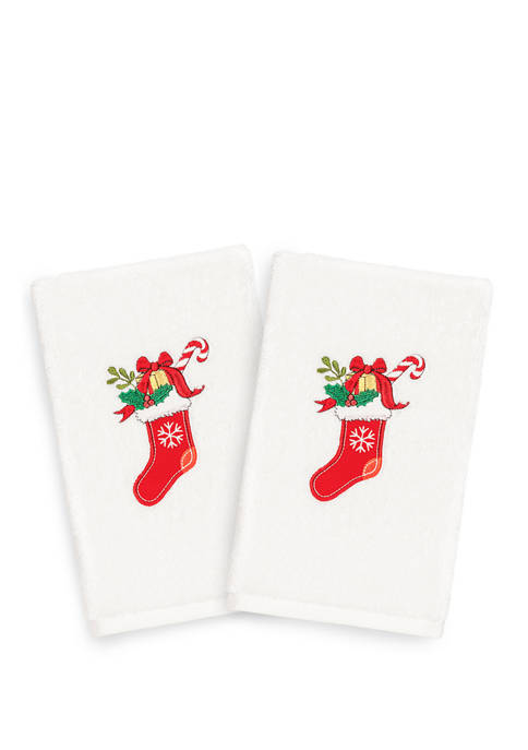 Linum Home Textiles Christmas Stocking Embroidered Luxury Turkish