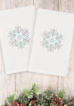 Christmas Crystal Embroidered Luxury Turkish Cotton Hand Towel