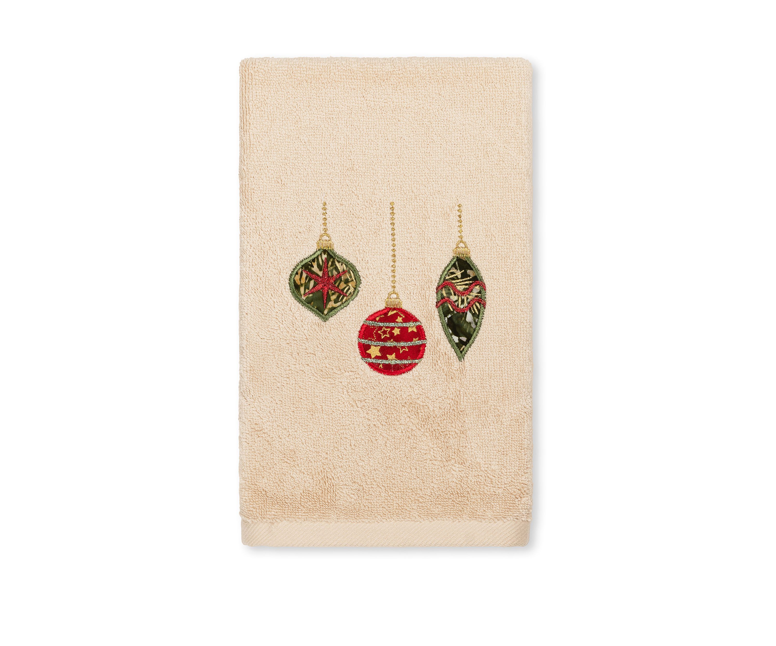 Christmas Ornaments - Embroidered Luxury Turkish Cotton Hand Towel