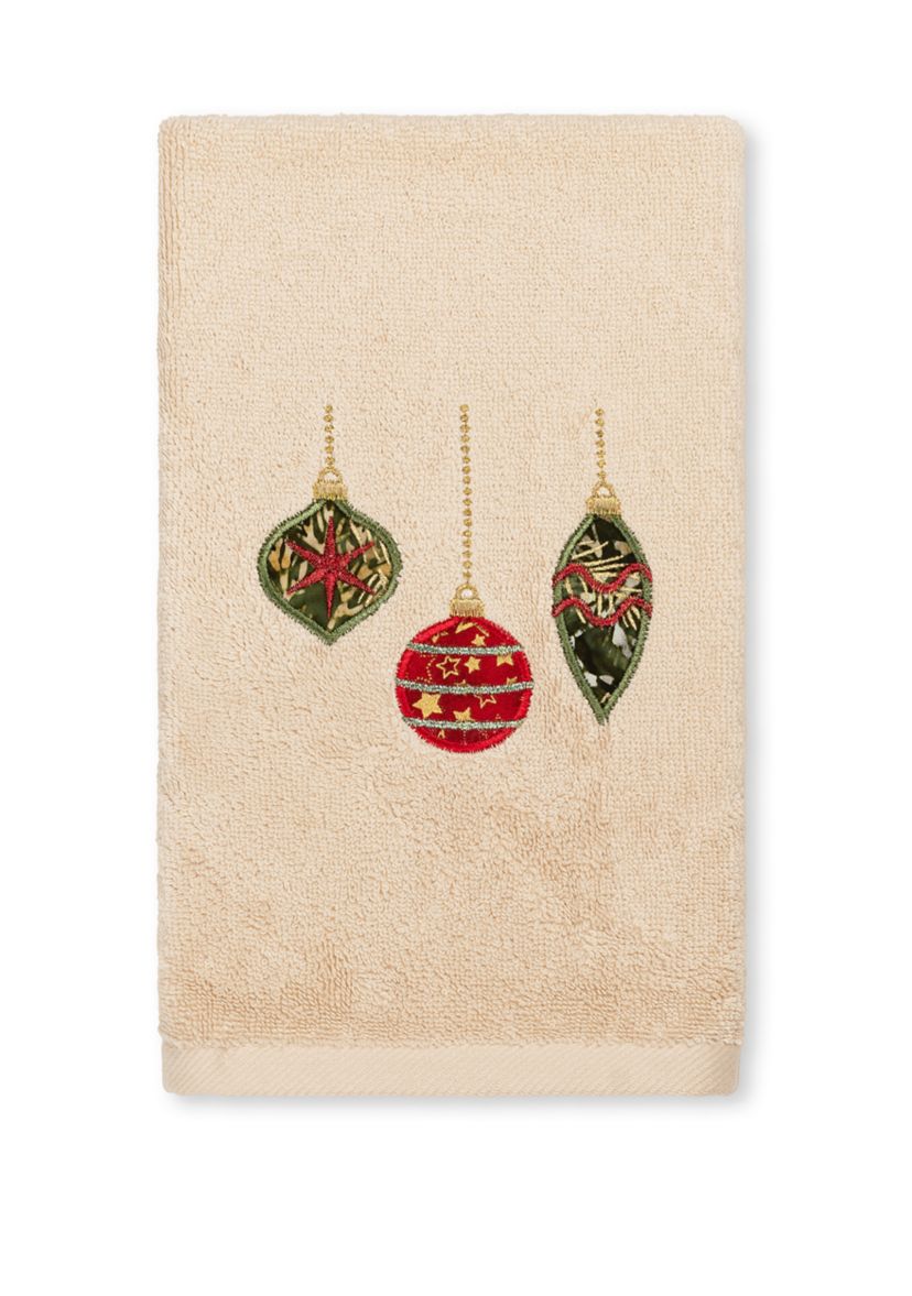 Christmas Ornaments - Embroidered Luxury Turkish Cotton Hand Towel