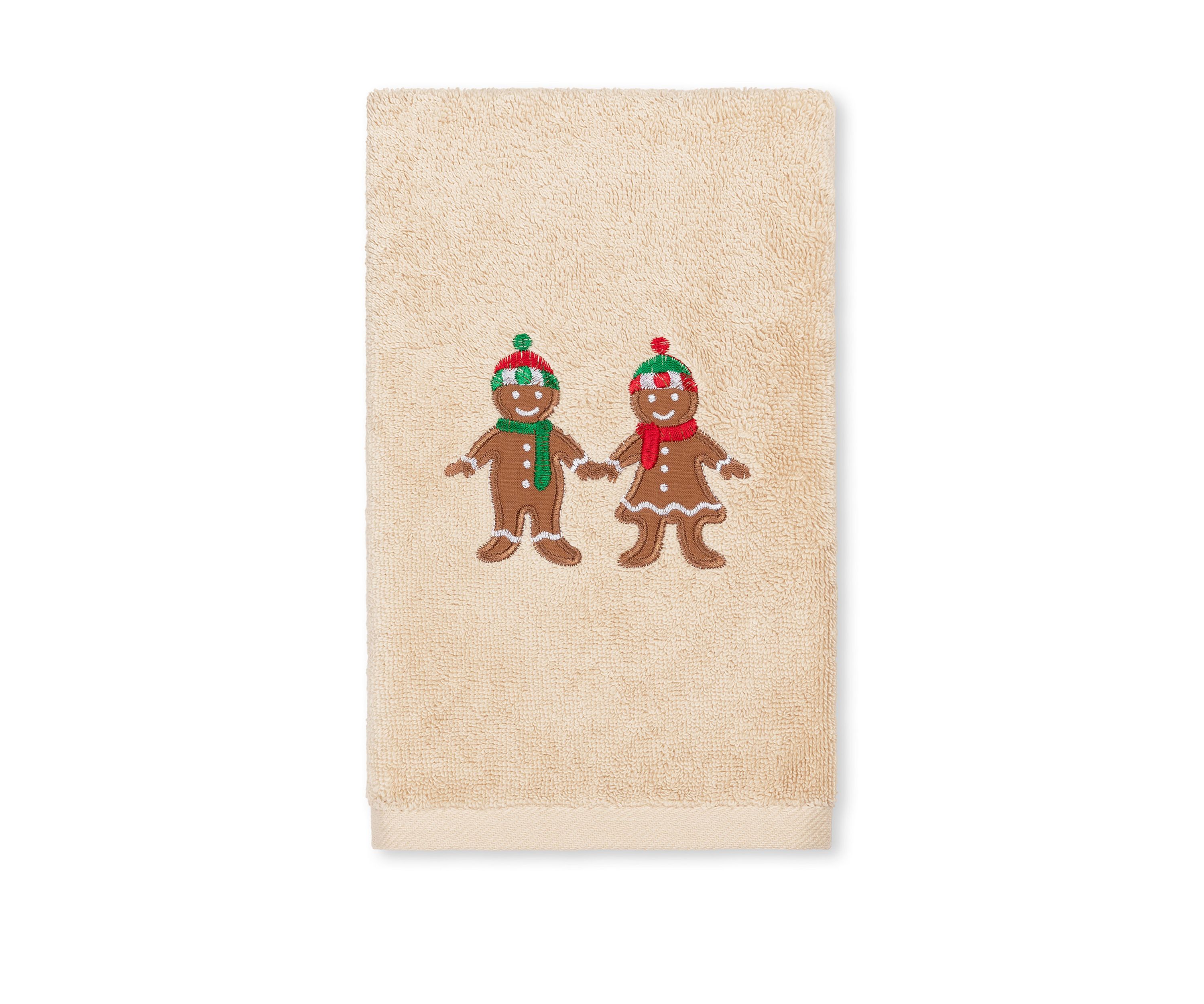 Gingerbread - Embroidered Luxury Turkish Cotton Hand Towel