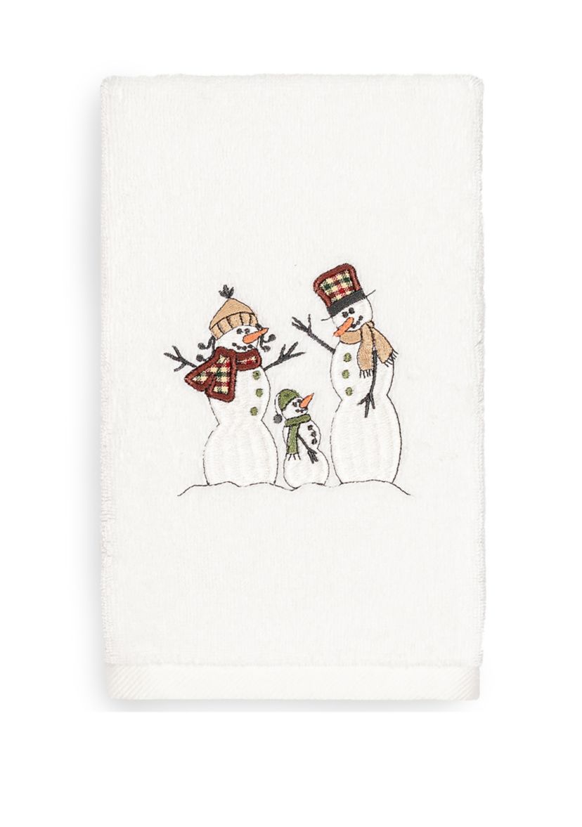 Christmas Candy Canes - Embroidered Luxury Turkish Cotton Hand Towel