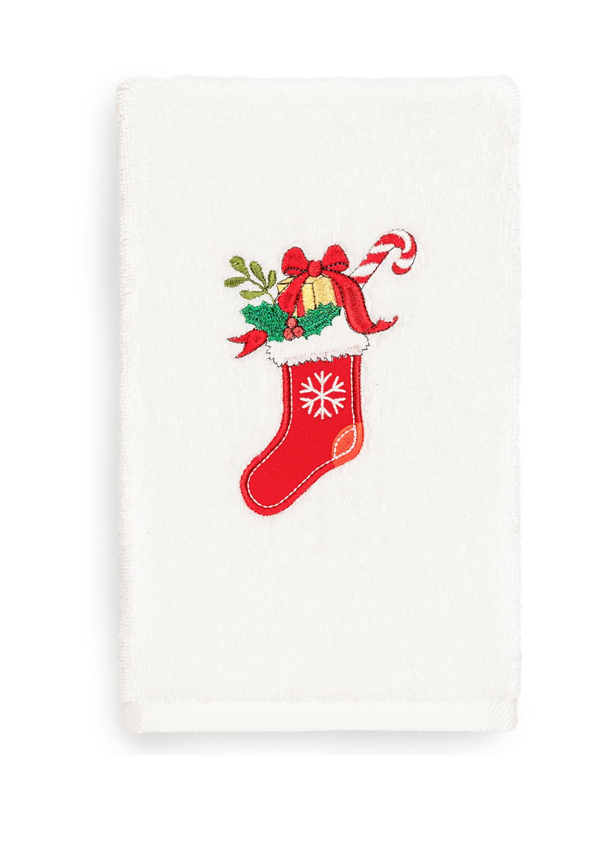 Christmas Stocking Embroidered Luxury Turkish Cotton Hand Towel