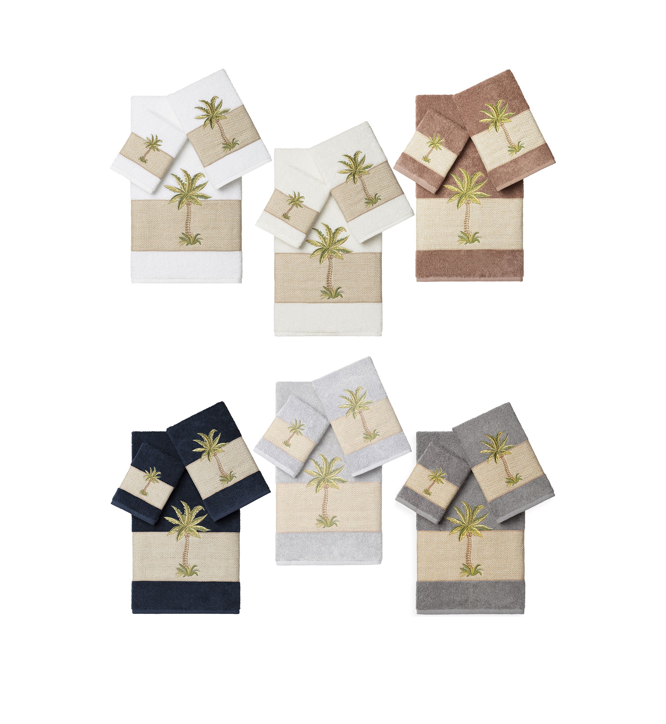 Colton 3 Piece Embellished Towel Set