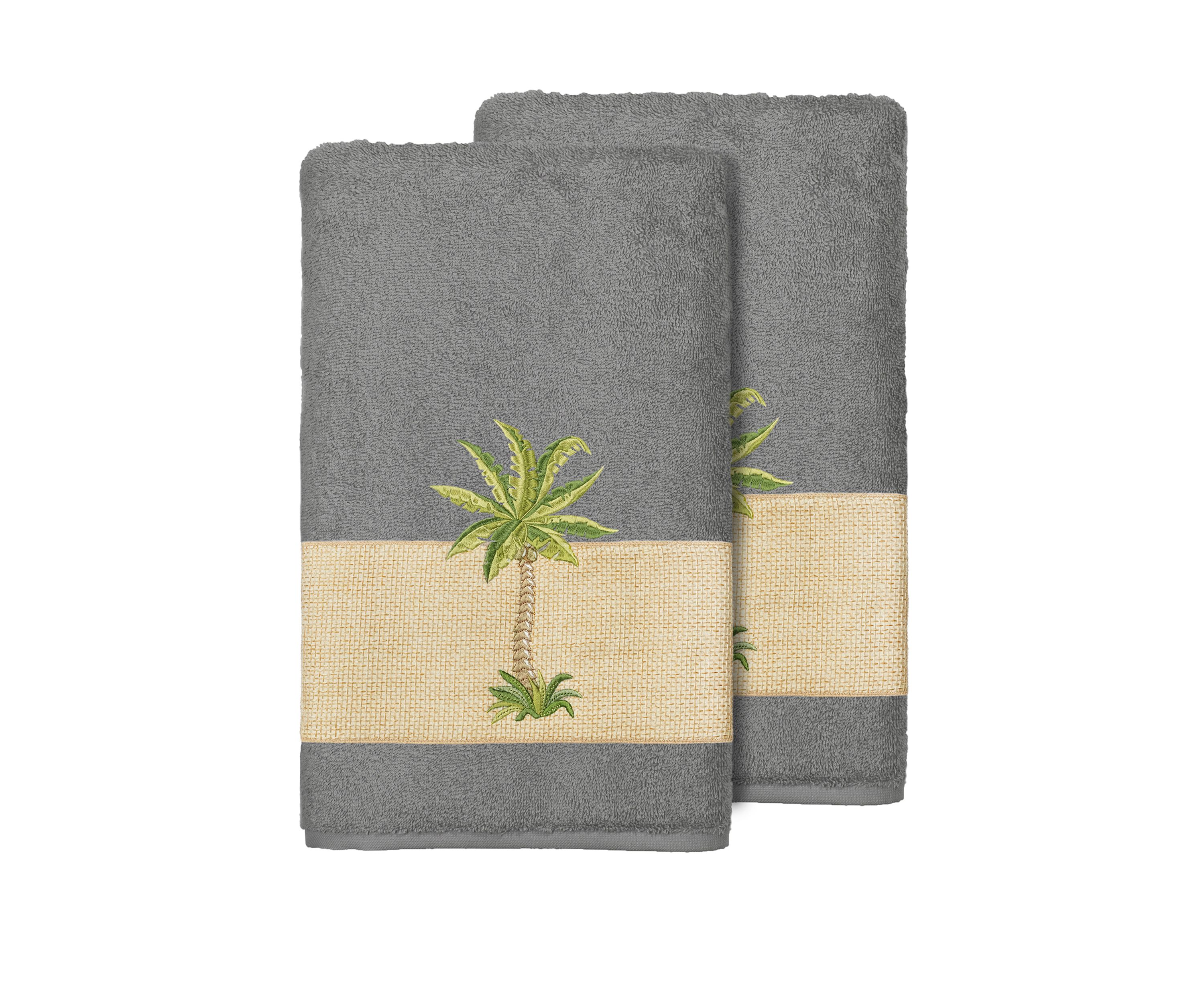 Colton 2 Piece Embellished Bath Towel Set