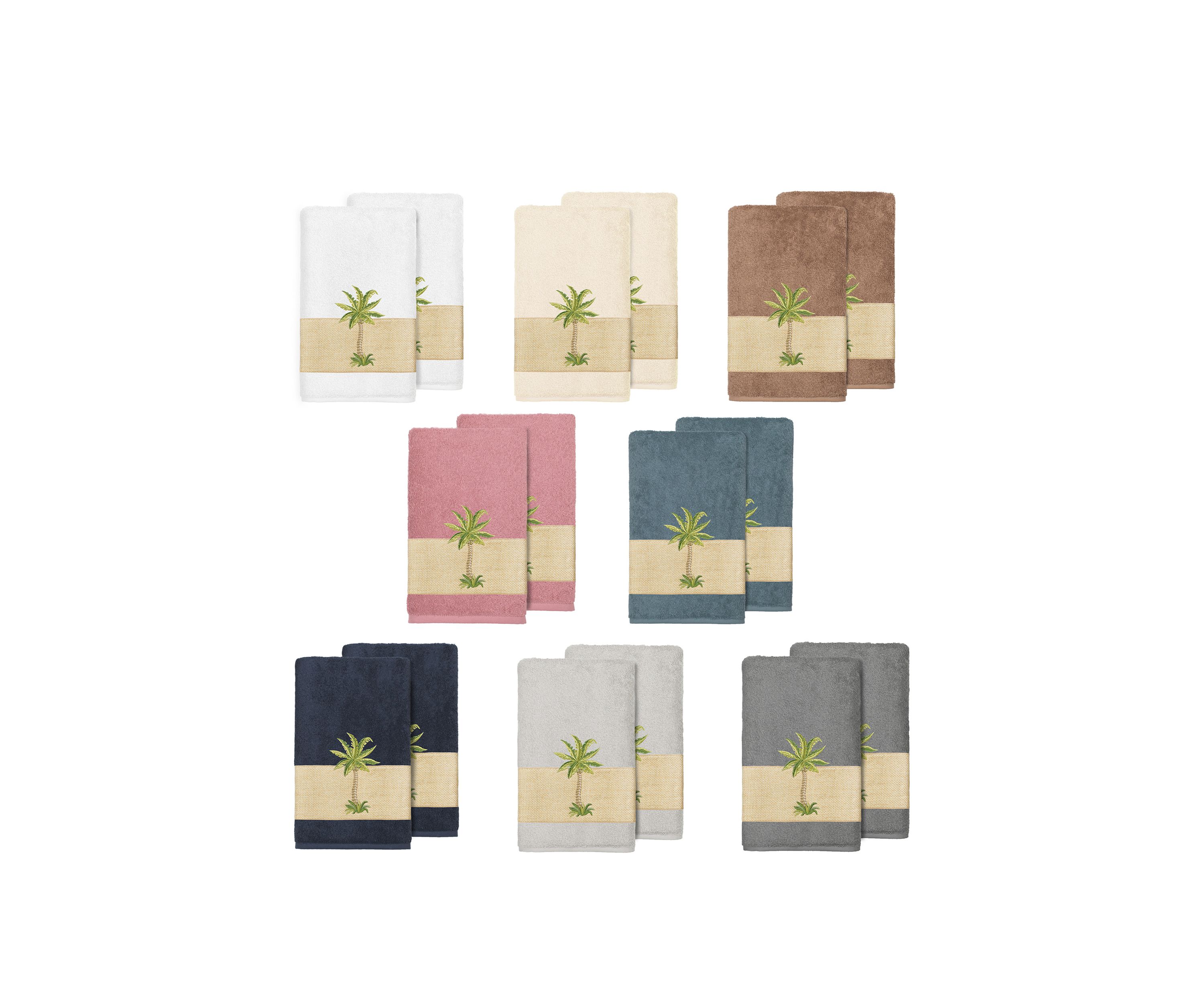 Colton 2 Piece Embellished Bath Towel Set