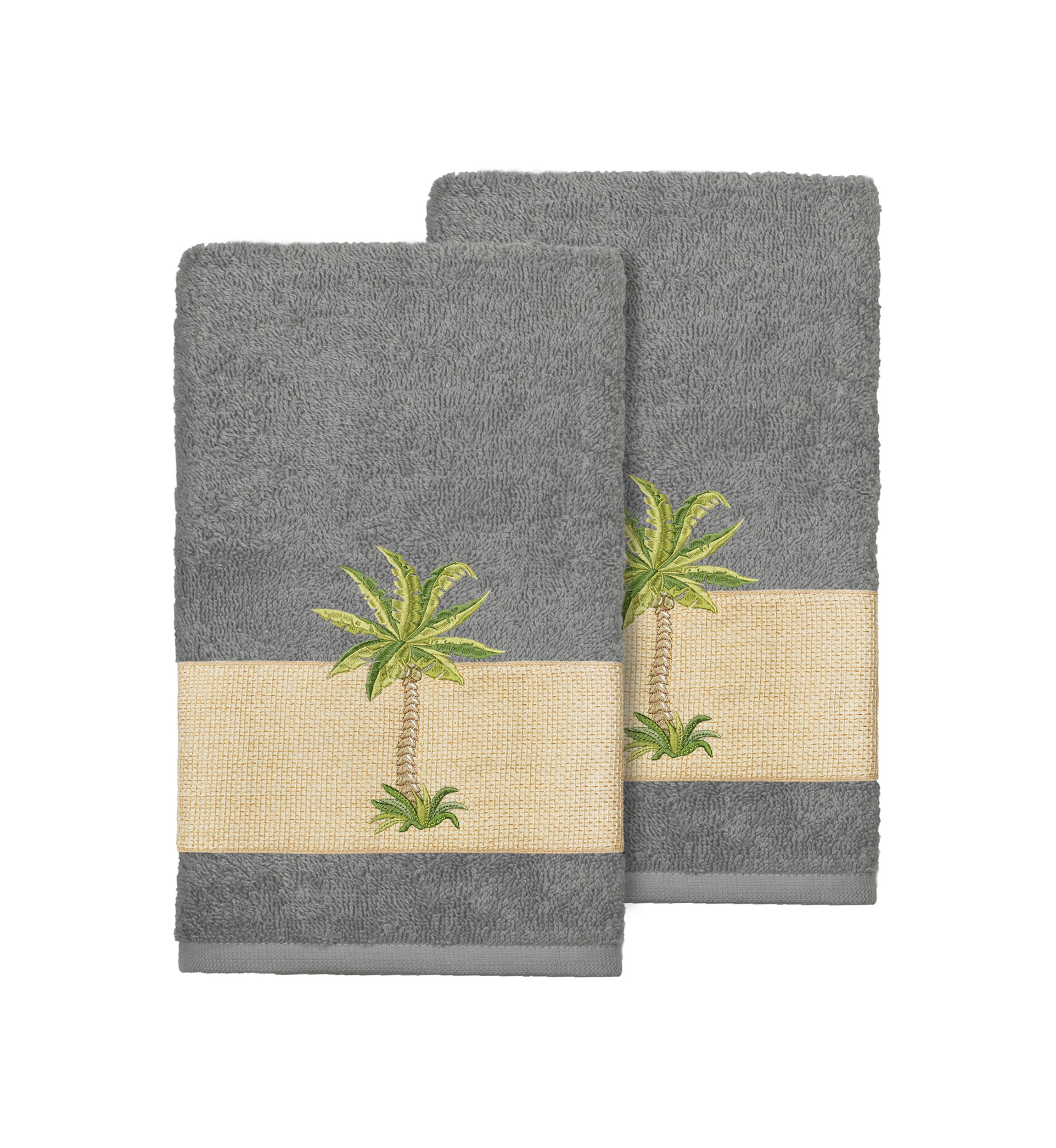 Colton 2 Piece Embellished Hand Towel Set