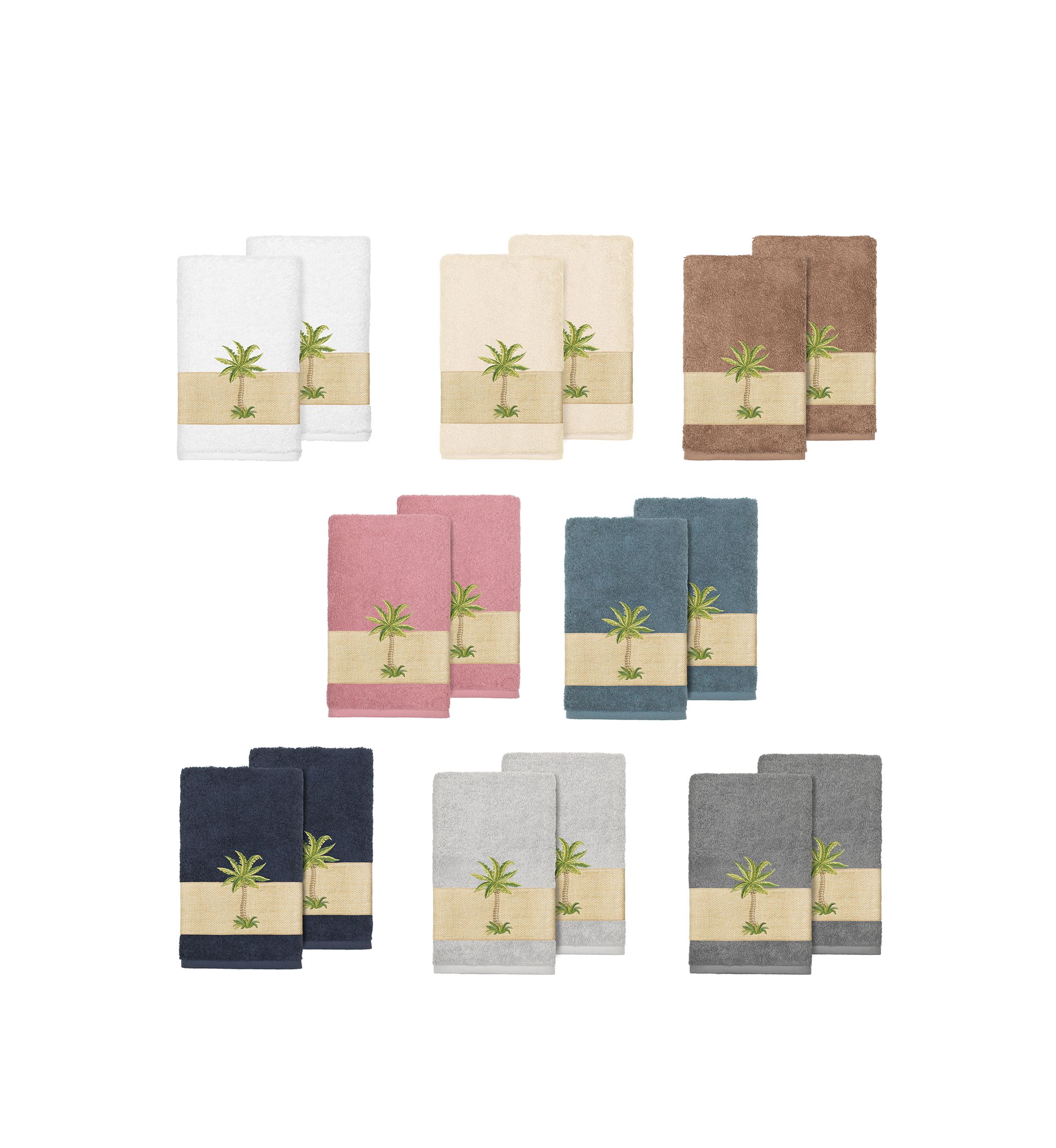 Colton 2 Piece Embellished Hand Towel Set