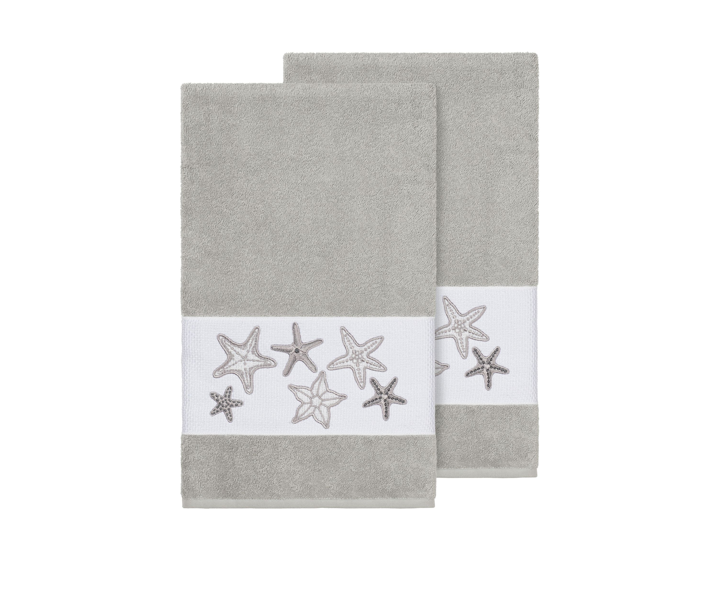 Lydia 2 Piece Embellished Bath Towel Set
