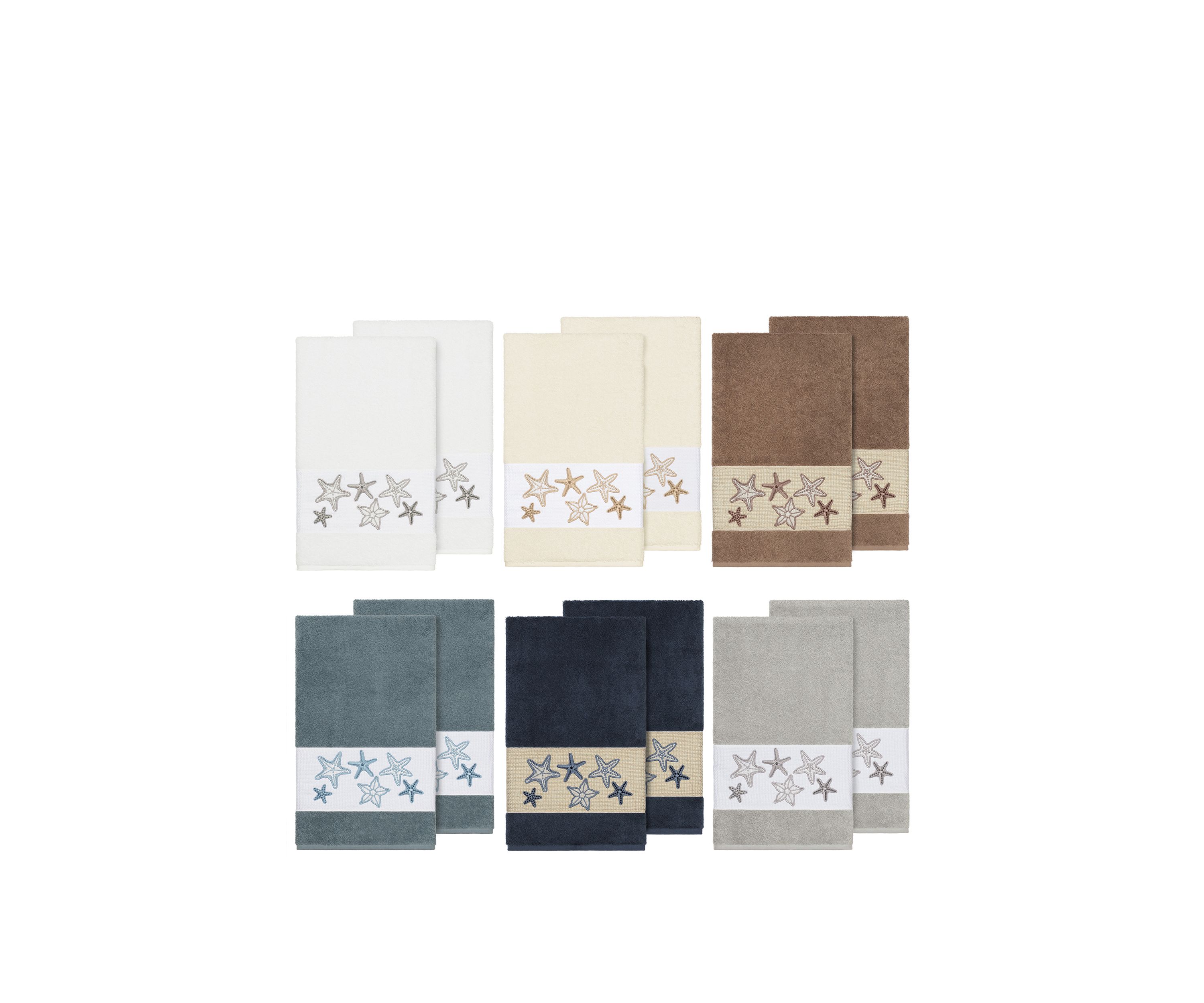Lydia 2 Piece Embellished Bath Towel Set