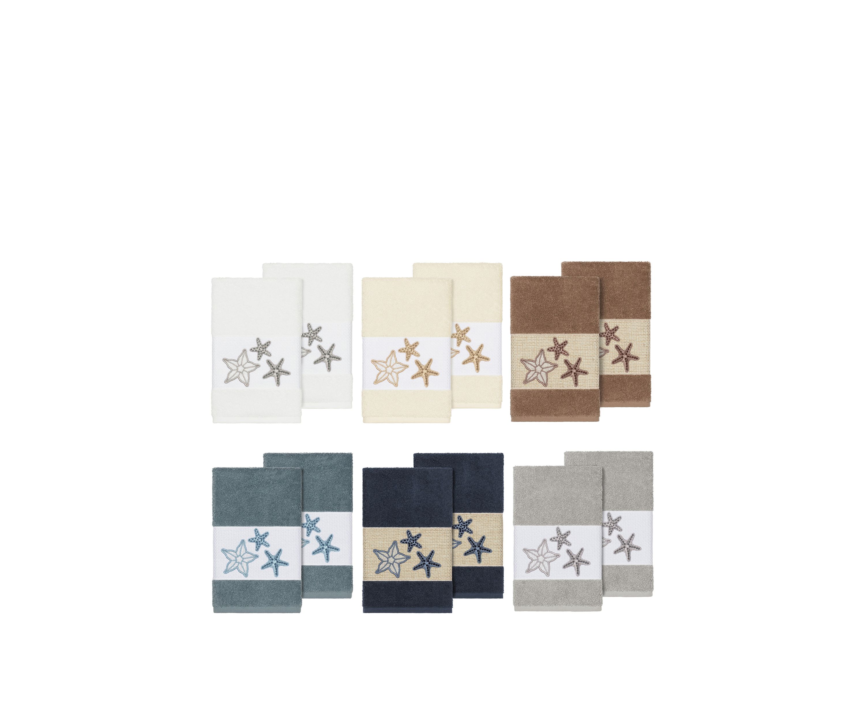 Lydia 2 Piece Embellished Hand Towel Set